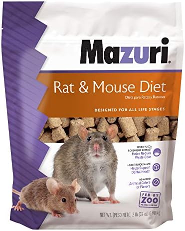 Mazuri | Pet Rat & Mouse Food | Rodent Pellet Blocks| 2 Pound (2 Lb.) Bag