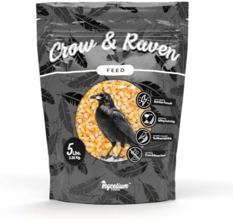 Mycelium Premium Crow Food | 5 LB Organic Corn for Crows, Ravens, & Wild Birds | High-Energy, No-Mess Bird Seed for Outdoor Feeders & Ground Feeding | Non-GMO, Made in USA