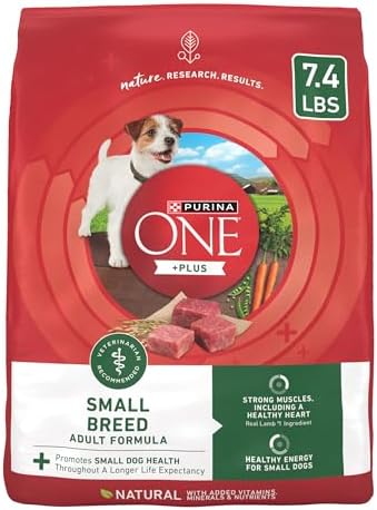 Purina One Small Breed Plus High-Protein Dog Food Lamb and Rice Formula Dry Dog Food - 7.4 lb. Bag