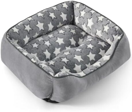 Rectangle Dog Bed for Medium Large Dogs, Calming Dogs Bed Large Size, Orthopedic Dog Sofa Bed, Warming Soft Calming Sleeping Puppy Bed, Pet Bed with Anti-Slip Bottom, M(30"x24"x9")