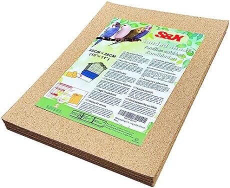 S&X Bird Cage Liner 30-Pack 15” x 11” Gravel Paper for Bird Cage | Sand Sheets for Easier Cleaning and Bird Health