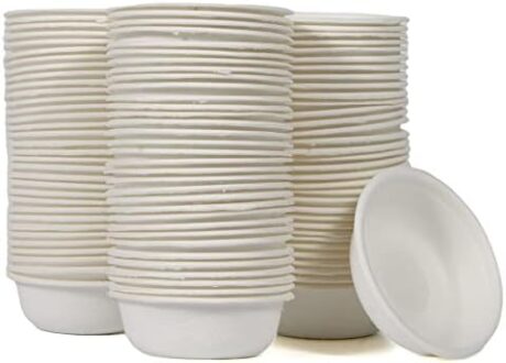 100Pcs Biodegradable Crested Gecko Food Cups, 1oz Reptile Feeding Dish