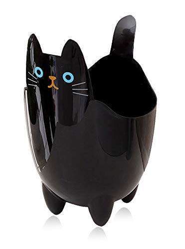 123Arts Cute Cartoon Cat ABS Table Bathroom Trash Can Storage Bucket