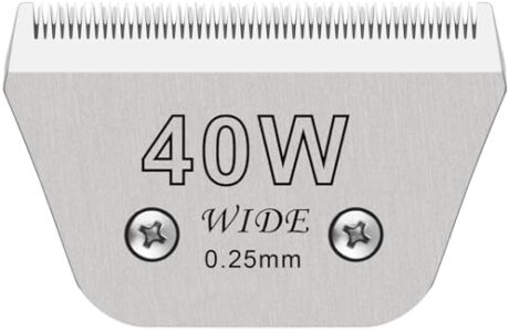 40W Dog Grooming Clipper Replacement Blades, Compatible with Ainds, Oster A5, Wahl Km10 and Other Series Clippers, Blade Size-40W Cut Length 1/100"(0.25mm)