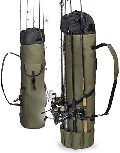 Besti Fishing Rod Organizer Bag (Portable) Shoulder Carry Home and Travel Storage | Professional Reel, Tackle, and Equipment Organization | Heavy-Duty, Water-Resistant