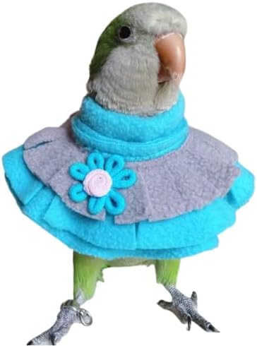 Bird Collar Anti Bite Elizabethan Recovery Cone, Bird Neck Protector for Feather Plucking, Bird Neckwear Full Body Shield, Bird Outdoors Windproof Cape Color Randomly (African Grey)