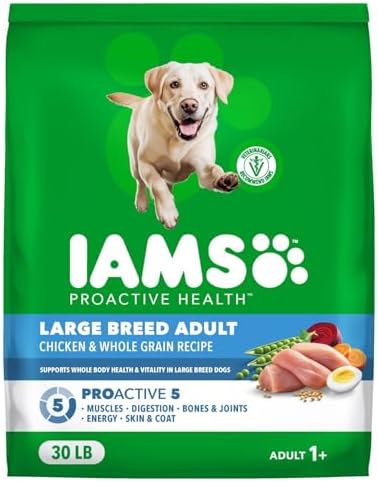 IAMS Proactive Health Large Breed Dry Dog Food, Adult Dry Dog Food for Large Breeds, Chicken, 30 lb. Bag