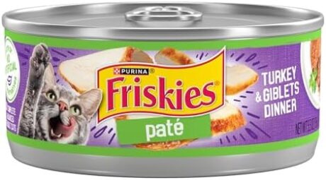 Purina Friskies Wet Cat Food Pate Turkey and Giblets Dinner - (Pack of 24) 5.5 oz. Cans