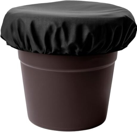 Horse Bucket Cover - Waterproof Bucket Cover for Feed Buckets for Horses, 210T Ripstop Polyester, Fits 2-5 Gallon (8-20 Quart), Cold-Flexible Daily-Use Cover (Black) - 1 pc
