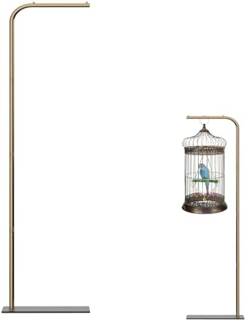 67 Inch High Hanging Bird Cage, Bird Cage Stand, Feeder Stand with Base