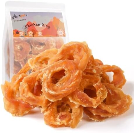 Chicken Jerky Dog Treats, Chicken Rings, Training Treats for Dogs, Natural Dog Jerky Treats