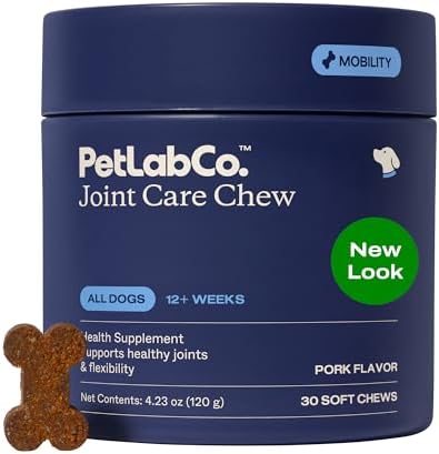 PetLab Co. Joint Care Chews for Dogs, 30 Soft Chews, Pork