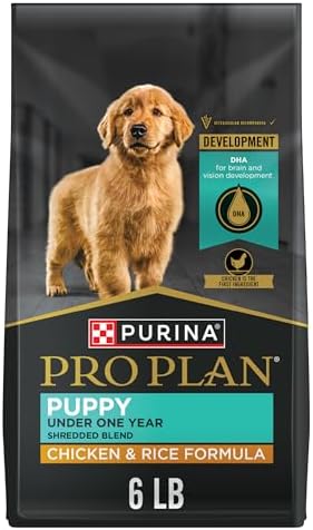 Purina Pro Plan Puppy Formula Dry Dog Food Shredded Blend, 6 lb Bag