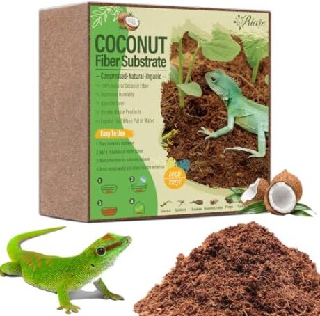 Riare 10 LB Natural Coconut Fiber Substrate, Coco Coir Reptile Bedding