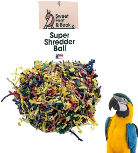Sweet Feet and Beak Shredder Ball, Medium, 5" Bird Shredding & Foraging Toy